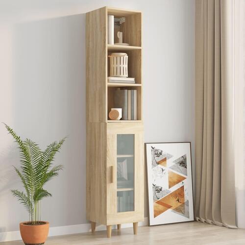 Vægskab 34,5x32,5x90 cm konstrueret træ sonoma-eg