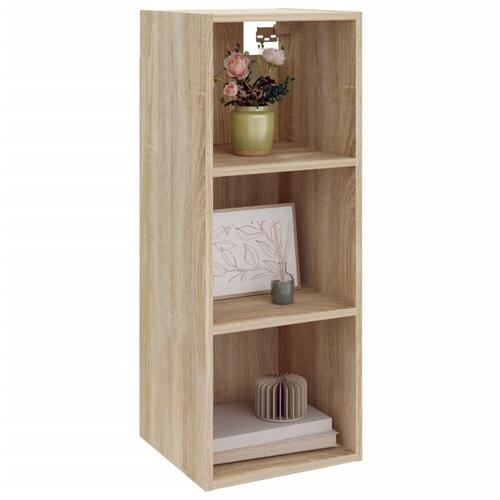 Vægskab 34,5x32,5x90 cm konstrueret træ sonoma-eg