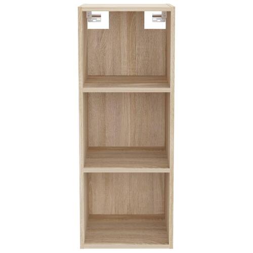 Vægskab 34,5x32,5x90 cm konstrueret træ sonoma-eg