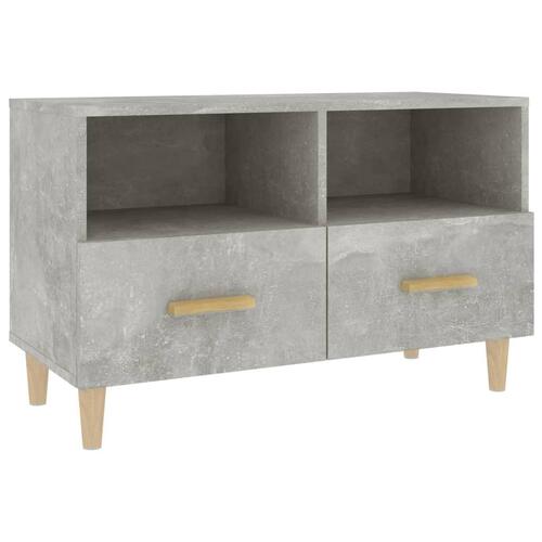 Tv-bord 80x36x50 cm konstrueret træ betongrå