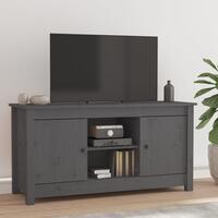 Tv-bord 103x36,5x52 cm massivt fyrretræ grå