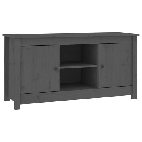 Tv-bord 103x36,5x52 cm massivt fyrretræ grå