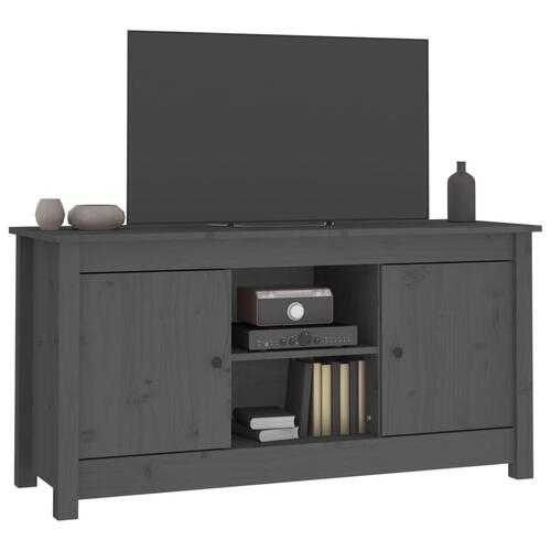 Tv-bord 103x36,5x52 cm massivt fyrretræ grå