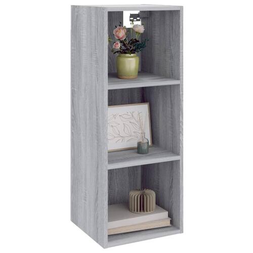 Vægskab 34,5x32,5x90 cm konstrueret træ grå sonoma-eg