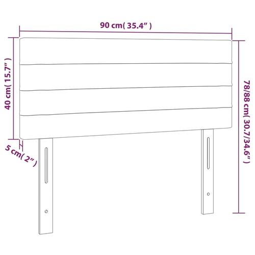 Sengegavl 90x5x78/88 cm stof sort