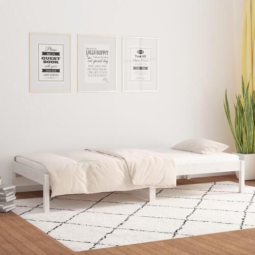 Daybed 80x200 cm massivt fyrretræ hvid