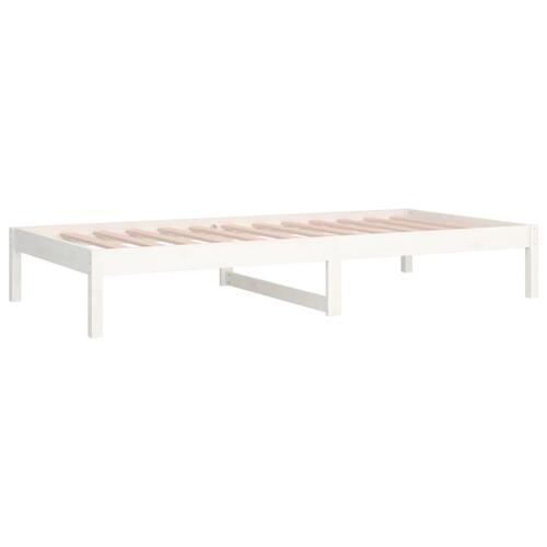 Daybed 80x200 cm massivt fyrretræ hvid