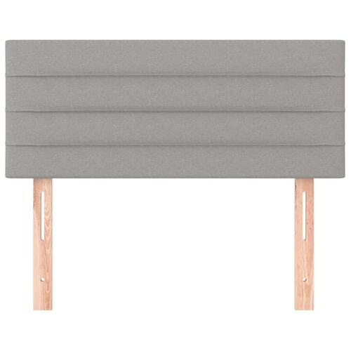 Sengegavl 90x5x78/88 cm stof lysegrå