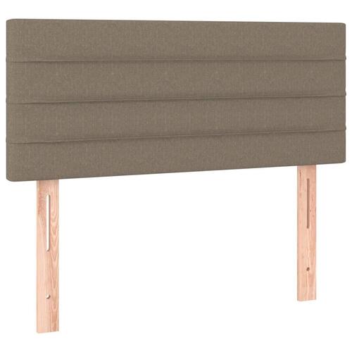 Sengegavl 90x5x78/88 cm stof gråbrun