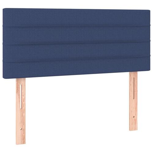 Sengegavl 90x5x78/88 cm stof blå
