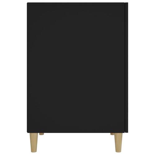 Skrivebord 140x50x75 cm konstrueret træ sort