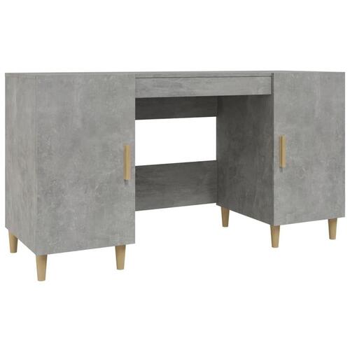 Skrivebord 140x50x75 cm konstrueret træ betongrå