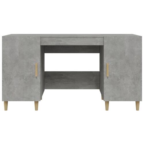 Skrivebord 140x50x75 cm konstrueret træ betongrå