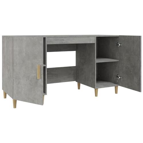Skrivebord 140x50x75 cm konstrueret træ betongrå