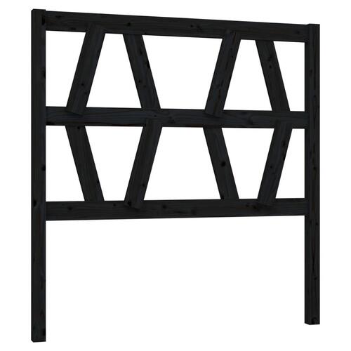 Sengegærde 106x4x100 cm massivt fyrretræ sort