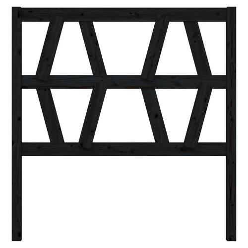 Sengegærde 106x4x100 cm massivt fyrretræ sort