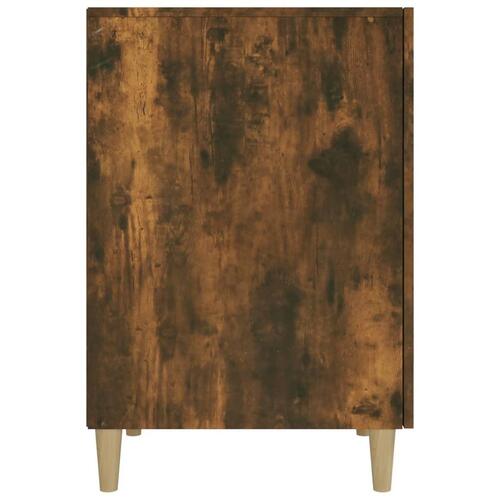 Skrivebord 140x50x75 cm konstrueret træ røget egetræsfarve