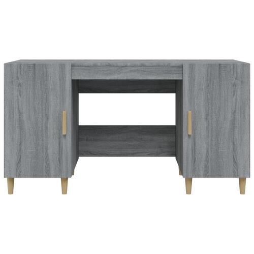 Skrivebord 140x50x75 cm konstrueret træ grå sonoma-eg