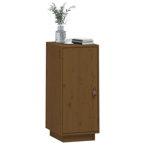 Skænk 34x40x75 cm massivt fyrretræ gyldenbrun