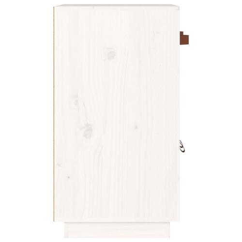Skænk 65,5x40x75 cm massivt fyrretræ hvid