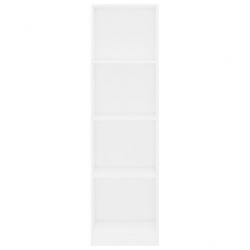 Bogreol med 4 hylder 40x24x142 cm konstrueret træ hvid