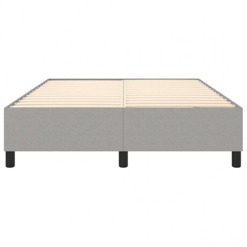 Boxspring sengeramme 140x200 cm - stof, lysegrå