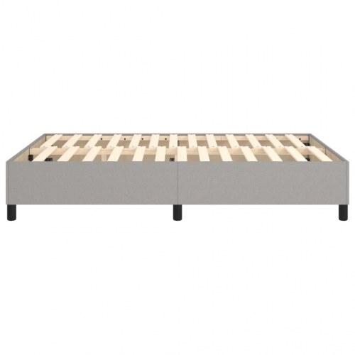 Boxspring sengeramme 140x200 cm - stof, lysegrå