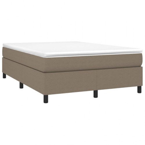 Boxspring sengeramme 140x200 cm - stof gråbrun