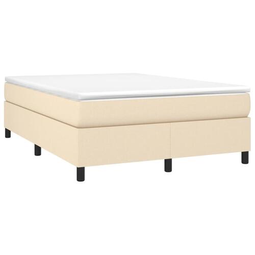 Sengeramme 140x200 cm stof cremefarvet