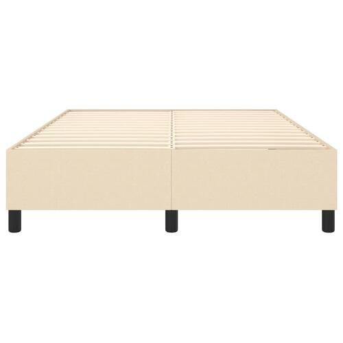 Sengeramme 140x200 cm stof cremefarvet