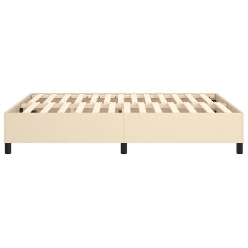 Sengeramme 140x200 cm stof cremefarvet