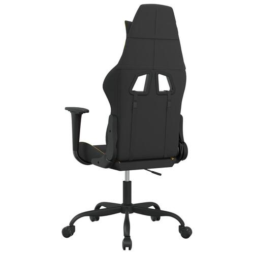 Gamingstol med massagefunktion stof sort og gul
