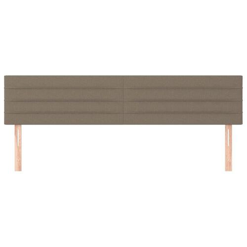 Sengegavle 2 stk. 90x5x78/88 cm stof gråbrun