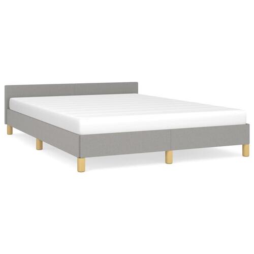 Sengeramme uden madras 140x190 cm stof lysegrå