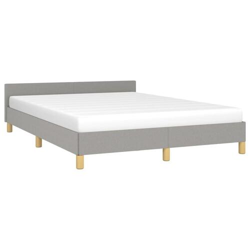 Sengeramme uden madras 140x190 cm stof lysegrå