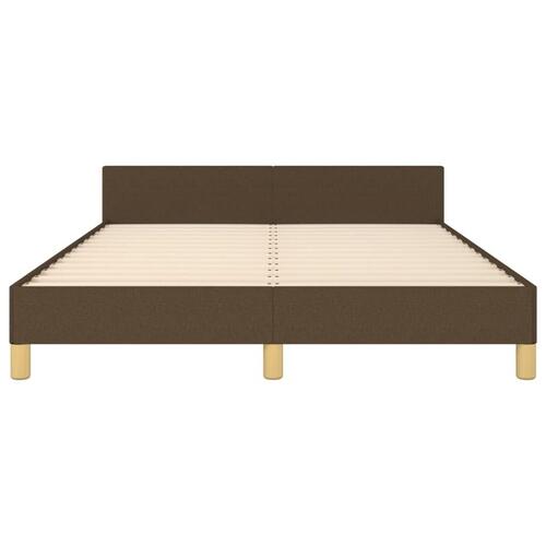 Sengeramme uden madras 140x190 cm stof mørkebrun