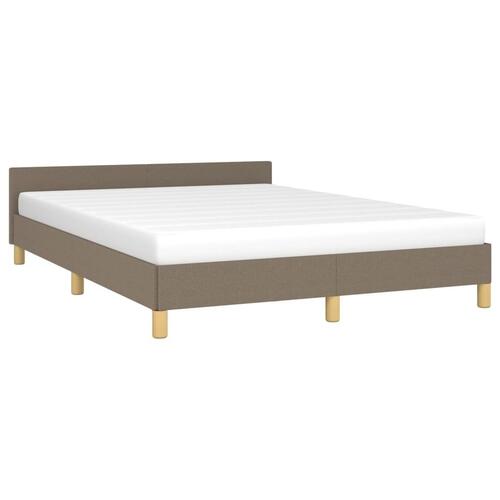 Sengeramme uden madras 140x190 cm stof gråbrun