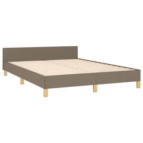 Sengeramme uden madras 140x190 cm stof gråbrun