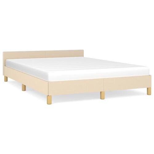 Sengeramme uden madras 140x190 cm stof cremefarvet