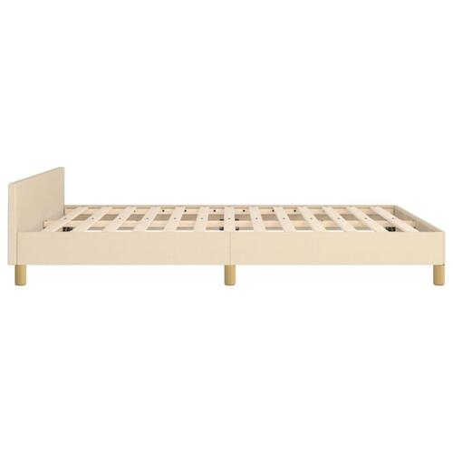 Sengeramme uden madras 140x190 cm stof cremefarvet