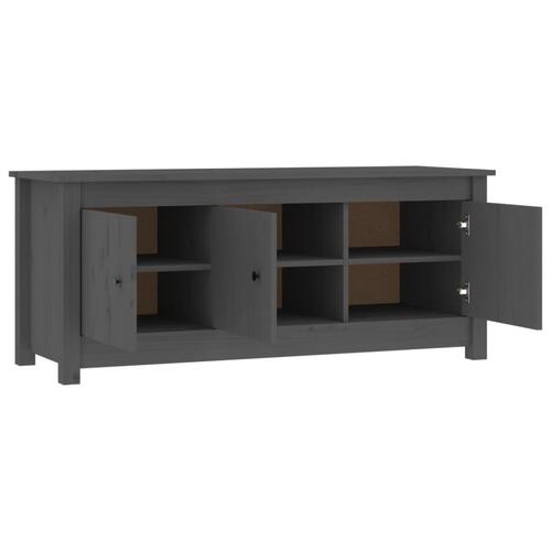 Skoreol 110x38x45,5 cm massivt fyrretræ grå