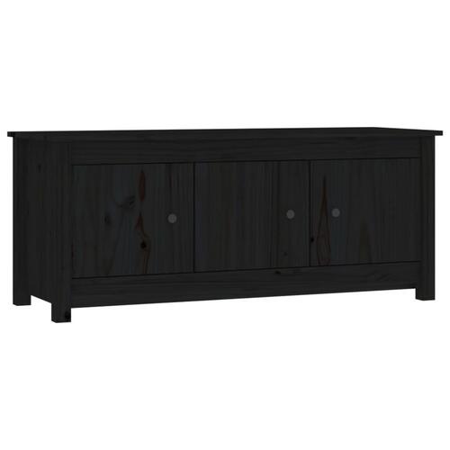 Skoreol 110x38x45,5 cm massivt fyrretræ sort