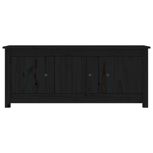 Skoreol 110x38x45,5 cm massivt fyrretræ sort