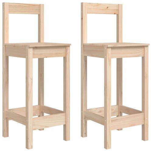 Barstole 2 stk. 40x41,5x112 cm massivt fyrretræ