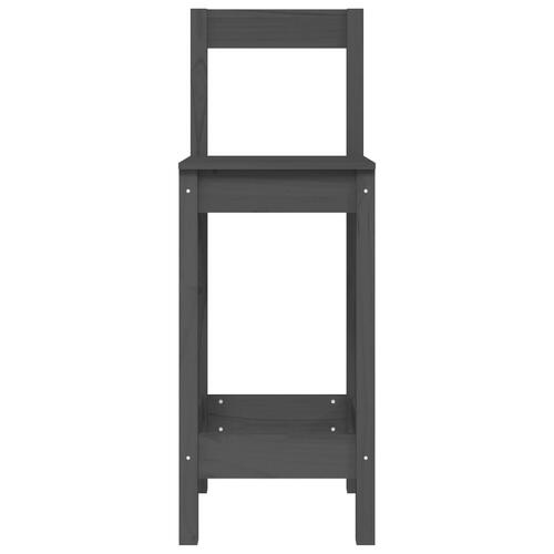Barstole 2 stk. 40x41,5x112 cm massivt fyrretræ grå
