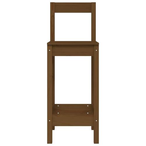 Barstole 2 stk. 40x41,5x112 cm massivt fyrretræ gyldenbrun