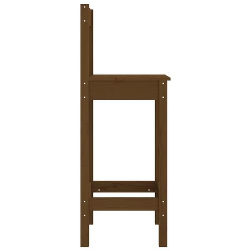 Barstole 2 stk. 40x41,5x112 cm massivt fyrretræ gyldenbrun