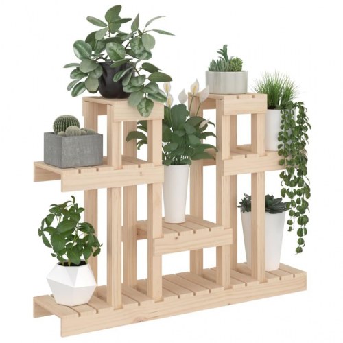 Plantestativ 104,5x25x77,5 cm massivt fyrretræ