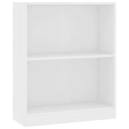 Bogreol 60x24x76 cm konstrueret træ hvid