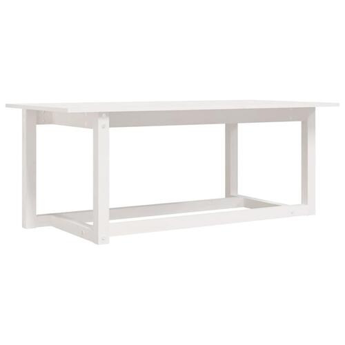 Sofabord 110x55x45 cm massivt fyrretræ hvid